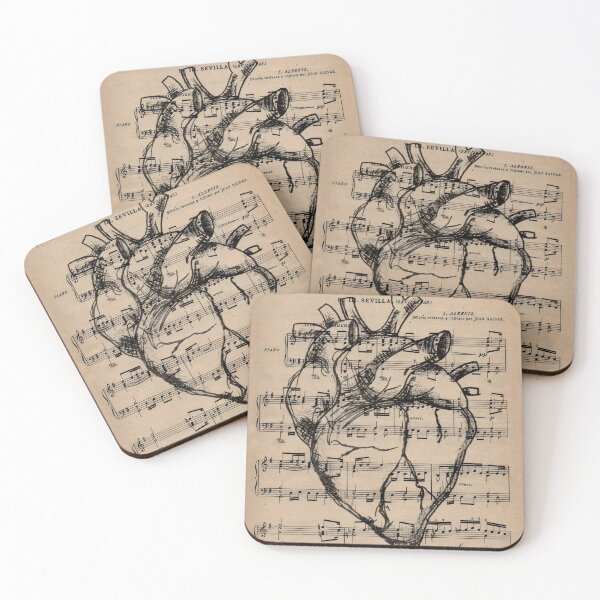 Item preview, Sheet music with heart designed and sold by lapetiteart.