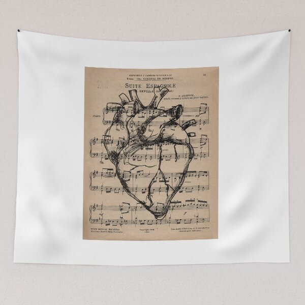 Item preview, Sheet music with heart designed and sold by lapetiteart.