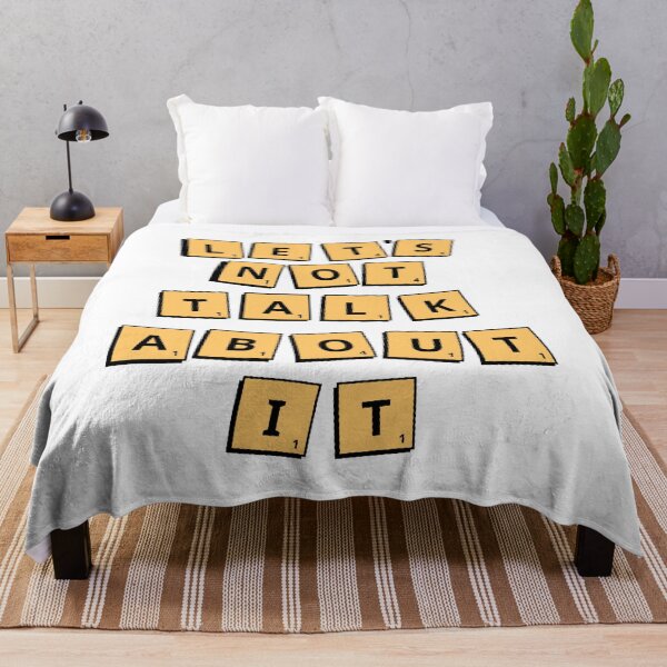 Item preview, Let's Not Talk About It - Scrabble Edition (White) designed and sold by IslandDrip.