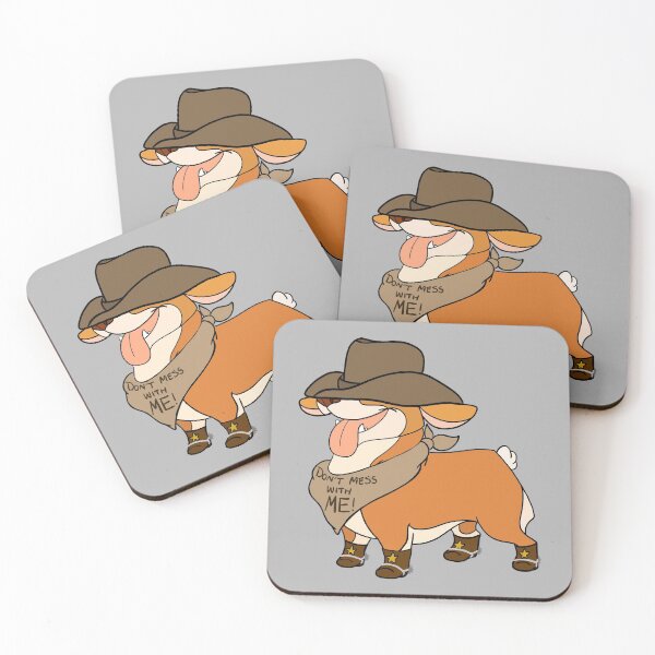 Item preview, ‘Don’t Mess With Me!’ Cowboy Corgi designed and sold by pheebstheartist.