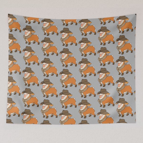 Item preview, ‘Don’t Mess With Me!’ Cowboy Corgi designed and sold by pheebstheartist.