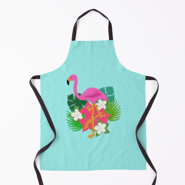 Item preview, Felt Look Pink Flamingo and Tropical Leaves | Cherie's Art Original (c)2020 designed and sold by CheriesArt.