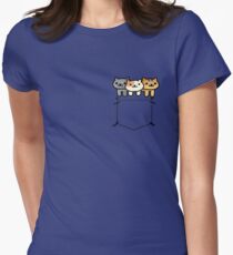 Camiseta entallada Neko Atsume de bolsillo