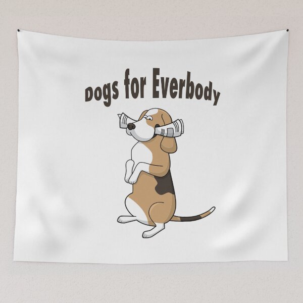 Item preview, Dogs for Everybody | Cute dog with playing with his bone designed and sold by Giovanni's  Brown Quotes.