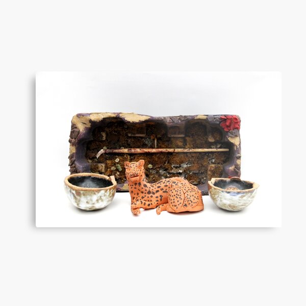 Jaguar's Bead Lair Metal Print