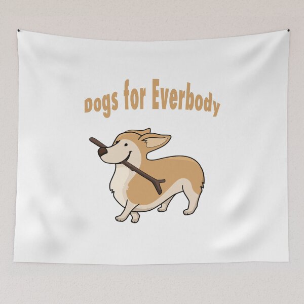 Item preview, Dogs for Everybody | Cute dog with playing with his stick designed and sold by Giovanni's  Brown Quotes.