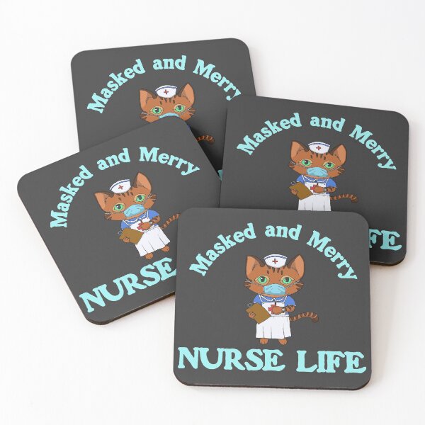 Item preview, Masked And Merry Nurse Life Cat - Clear Blue designed and sold by Chubuter.