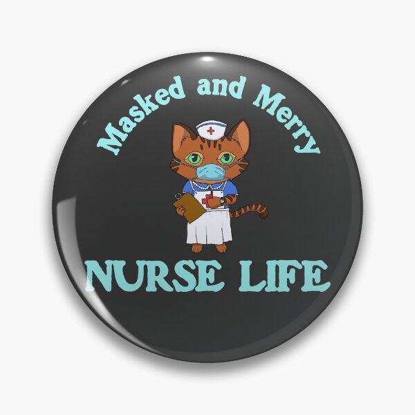 Item preview, Masked And Merry Nurse Life Cat - Clear Blue designed and sold by Chubuter.