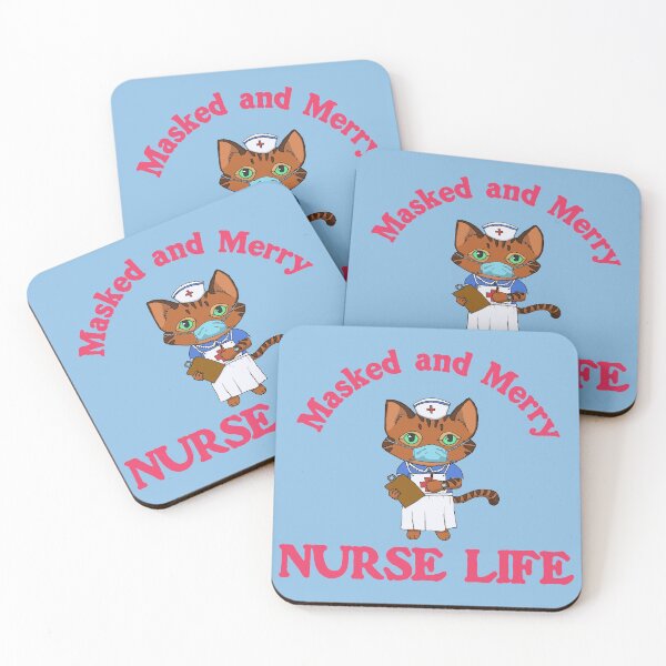 Item preview, Masked And Merry Nurse Life Cat - Pink designed and sold by Chubuter.