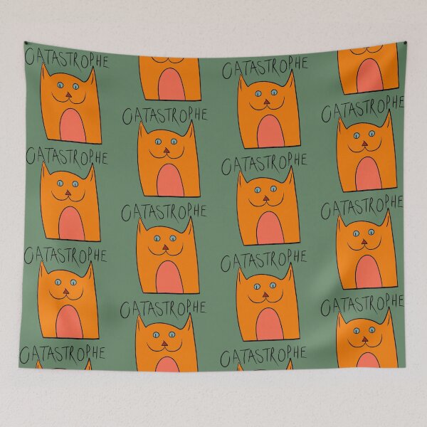 Item preview, Catastrophe the wicked orange cat designed and sold by JellaDelta.