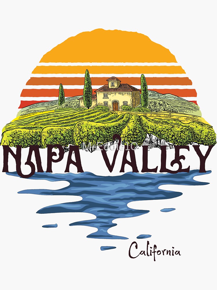 Vintage Napa Valley Winery California Souvenir | Sticker