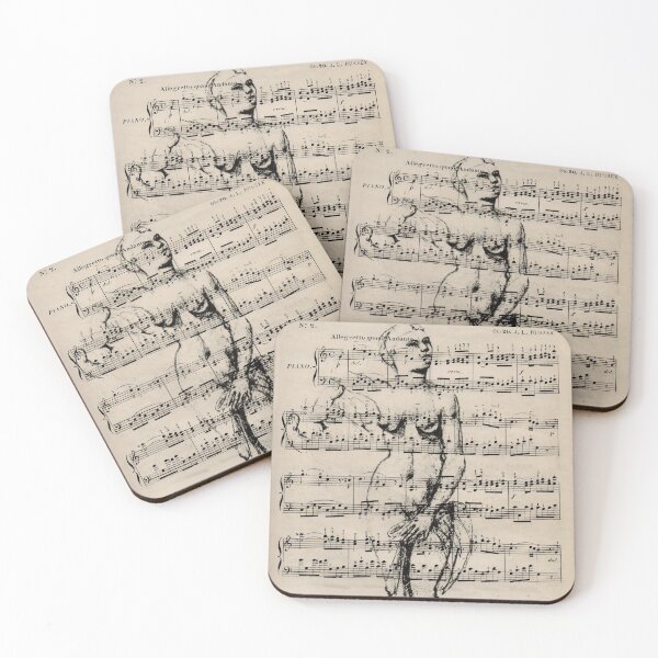 Item preview, Sheet music with woman designed and sold by lapetiteart.