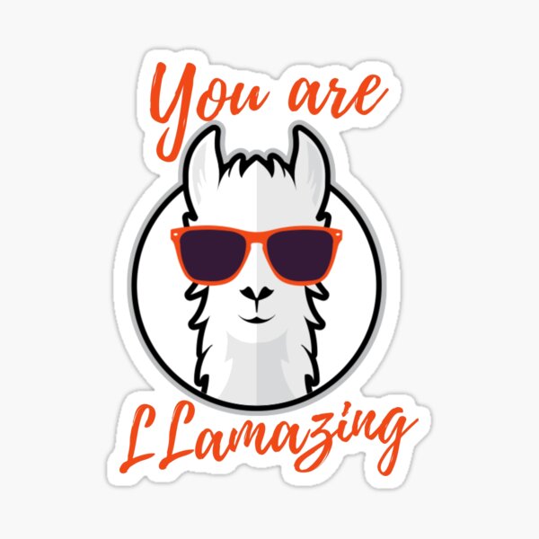 Vetor de You are llamazing quote.llama motivational and