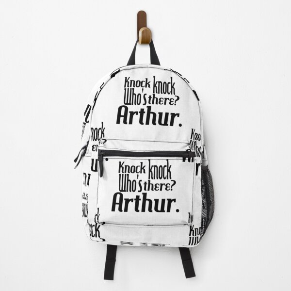 Item preview, Knock knock-who's there-arthur-name-funny-for him-black-white designed and sold by DrStickerManiac.