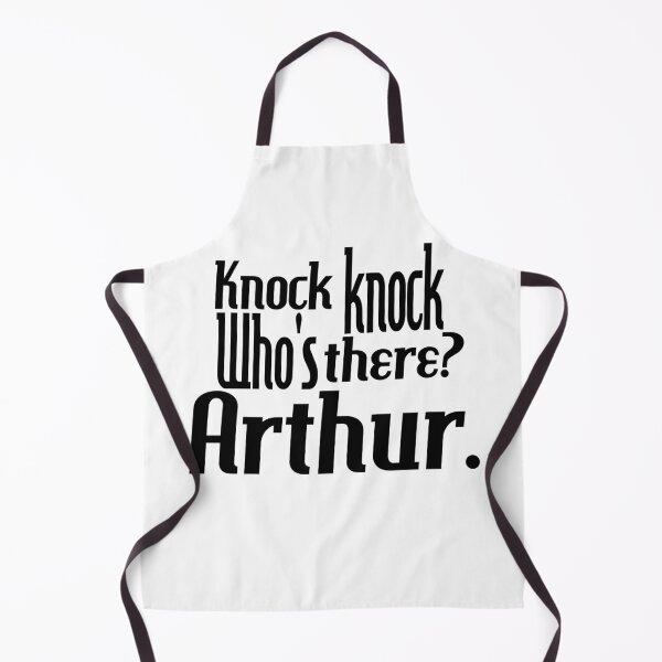 Item preview, Knock knock-who's there-arthur-name-funny-for him-black-white designed and sold by DrStickerManiac.