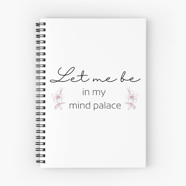 Item preview, Let me be in my mind palace. Black text with pink flowers, Meditation, Funny designed and sold by naturecdesigns.