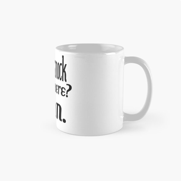 Item preview, Knock knock-who's there-John-name-funny-for him-black-white designed and sold by DrStickerManiac.