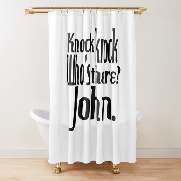 Item preview, Knock knock-who's there-John-name-funny-for him-black-white designed and sold by DrStickerManiac.