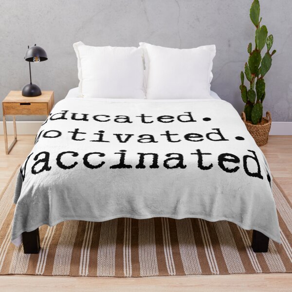 Item preview, Educated Motivated Vaccinated designed and sold by Everythingafter.