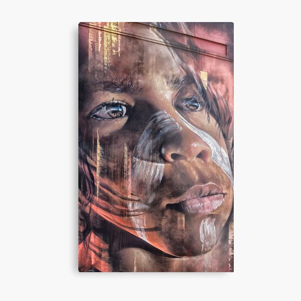 Aboriginal Child, Street Art, Hosier Lane Metal Print