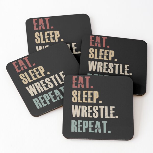 Item preview, Eat sleep wrestle repeat designed and sold by teesakura90.