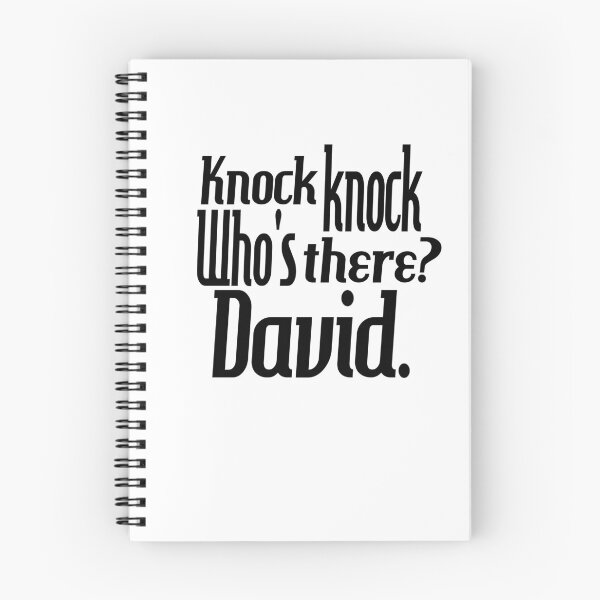 Item preview, Knock knock-who's there-David-name-funny-for him-black-white designed and sold by DrStickerManiac.