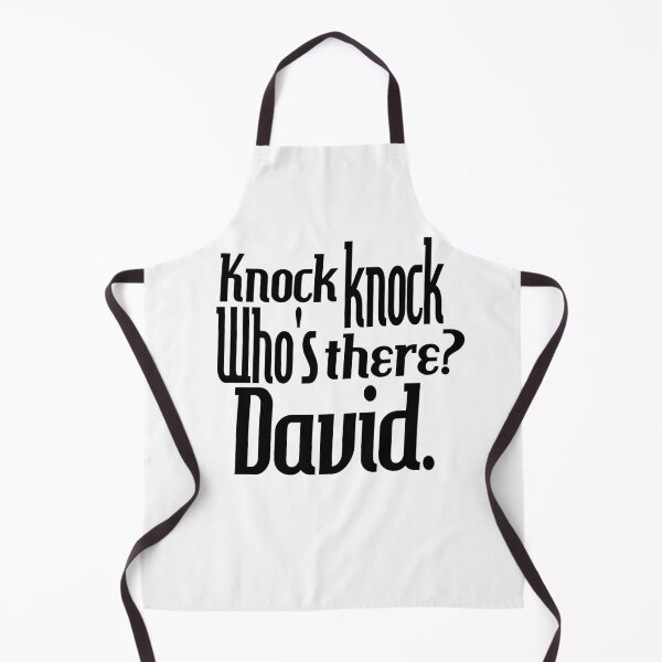 Item preview, Knock knock-who's there-David-name-funny-for him-black-white designed and sold by DrStickerManiac.