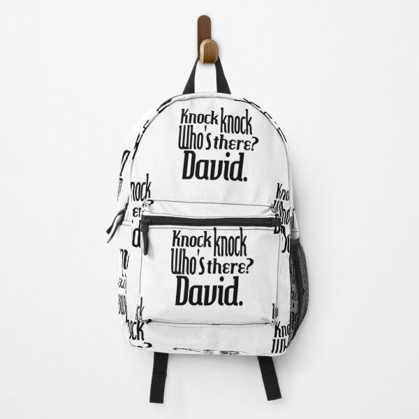 Item preview, Knock knock-who's there-David-name-funny-for him-black-white designed and sold by DrStickerManiac.