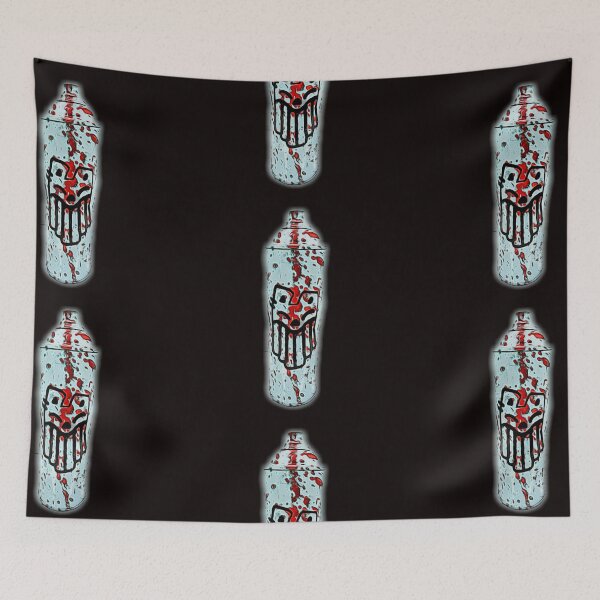 Item preview, rusty cat blood splatter spray paint can designed and sold by rustycatart.