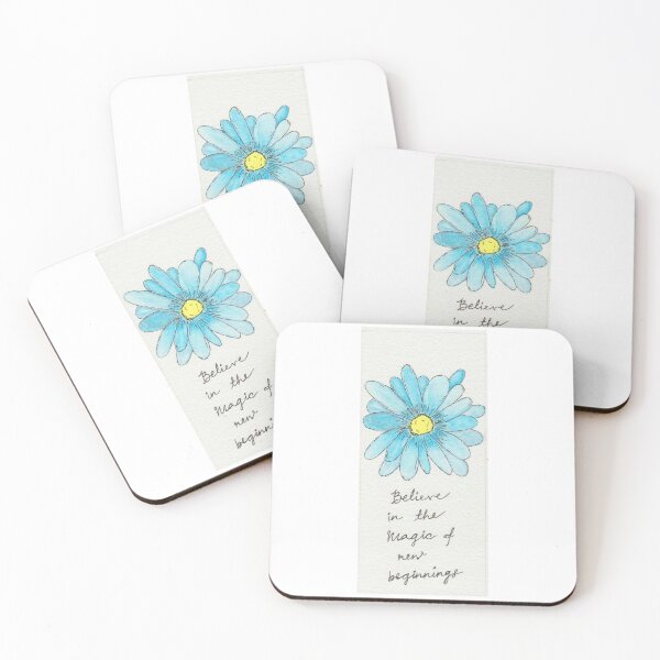Item preview, Inspirational Quote Illustration - "Believe in the magic of new beginnings" designed and sold by thecloudkeeper.