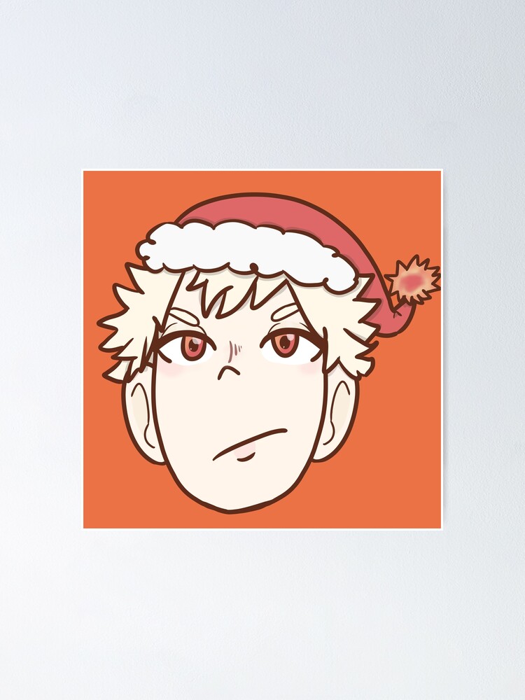 "Christmas Bakugou" Poster by arty-axolotl | Redbubble