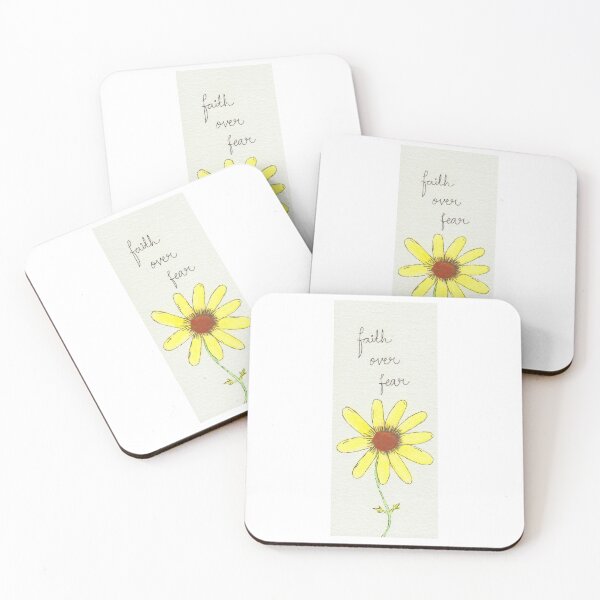 Item preview, "Faith Over Fear" - Inspirational Quote Illustration designed and sold by thecloudkeeper.
