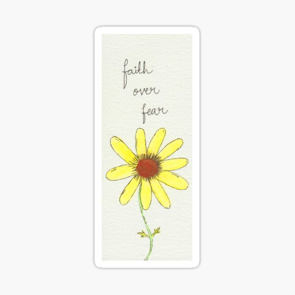 "Faith Over Fear" - Inspirational Quote Illustration Sticker