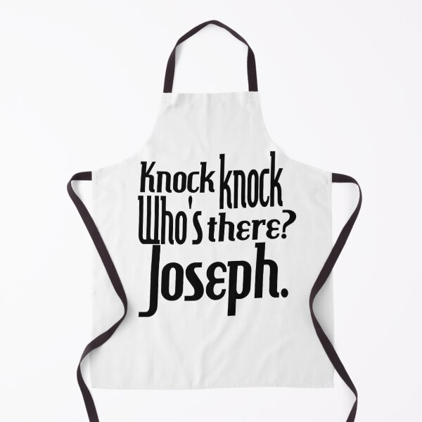 Item preview, Knock knock-who's there-Joseph-name-funny-for him-black-white designed and sold by DrStickerManiac.