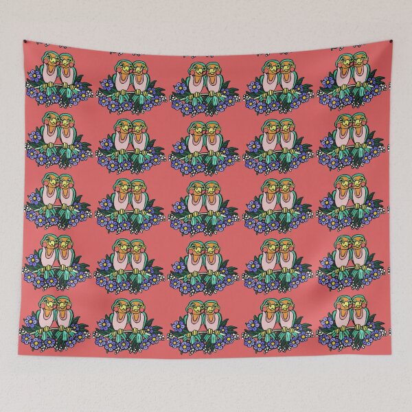 Item preview, Love Birds in violets  designed and sold by sandpiperstudio.