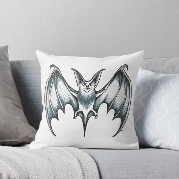 Item preview, Black and White Happy Bat designed and sold by The White Bat.