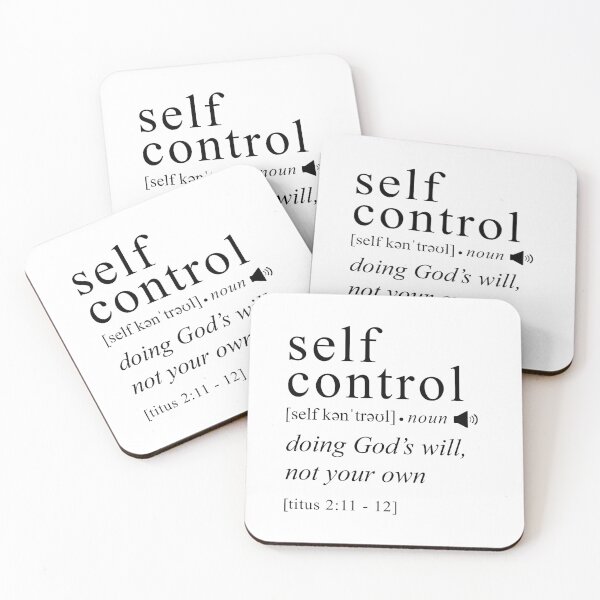 Item preview, SELF CONTROL Christian Bible Dictionary Definition Titus 2:11-12 designed and sold by colourmesouth.
