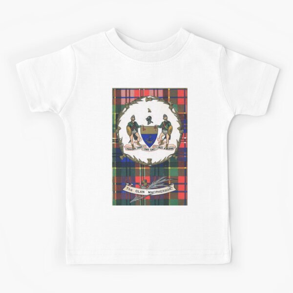 Item preview, Clan MacPherson Vintage Tartan Crest Badge designed and sold by BagTown Clans.