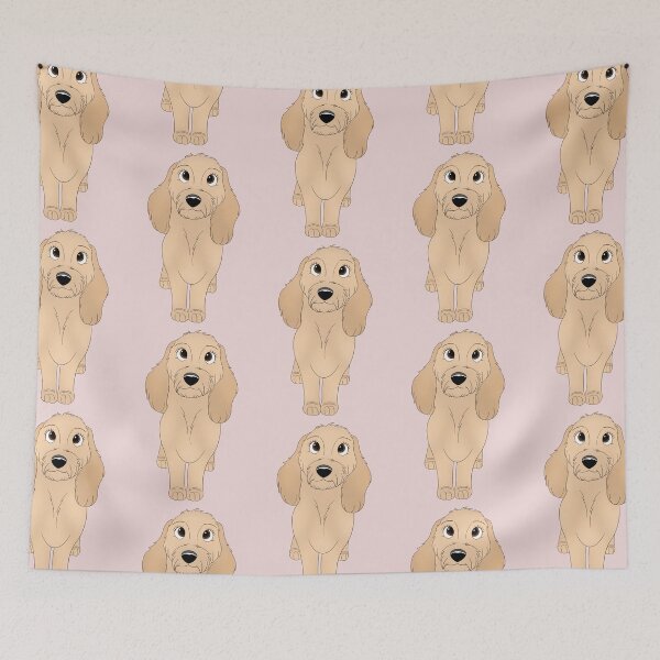 Item preview, Cartoony Golden Doodle Illustration designed and sold by pawtraitdreams.