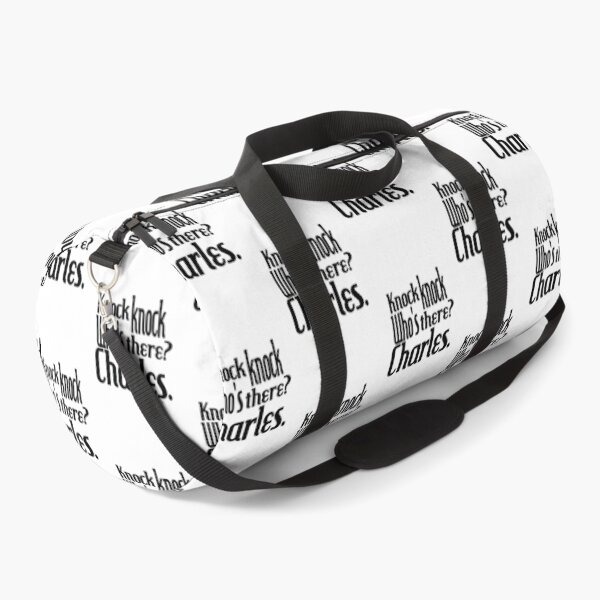 Item preview, Knock knock-who's there-Charles-name-funny-for him-black-white designed and sold by DrStickerManiac.