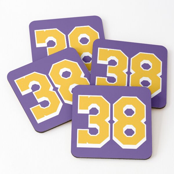 Item preview, 38 Yellow Number thirty-eight Purple Basketball Jersey designed and sold by elhefe.