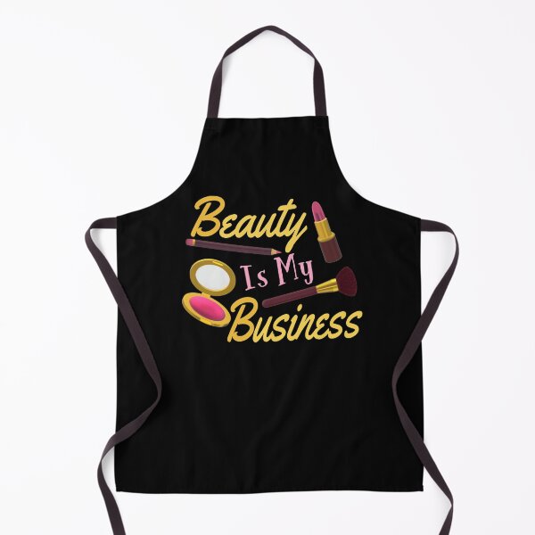 Item preview, Beauty Is My Business - Quote for Makeup Lovers, Artists and Cosmetologists. Gold and Pink Letters on Black Background. designed and sold by ArtByLM.