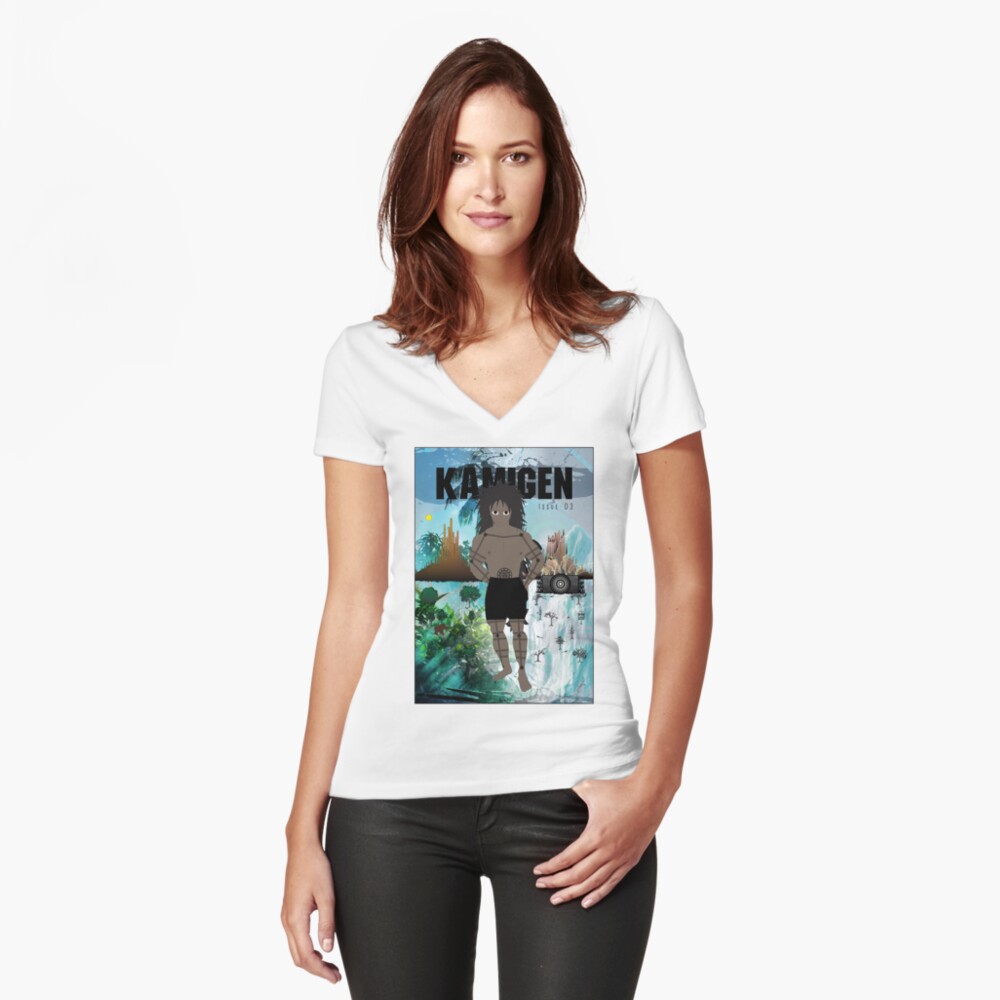 Item preview, Fitted V-Neck T-Shirt designed and sold by openstudios.