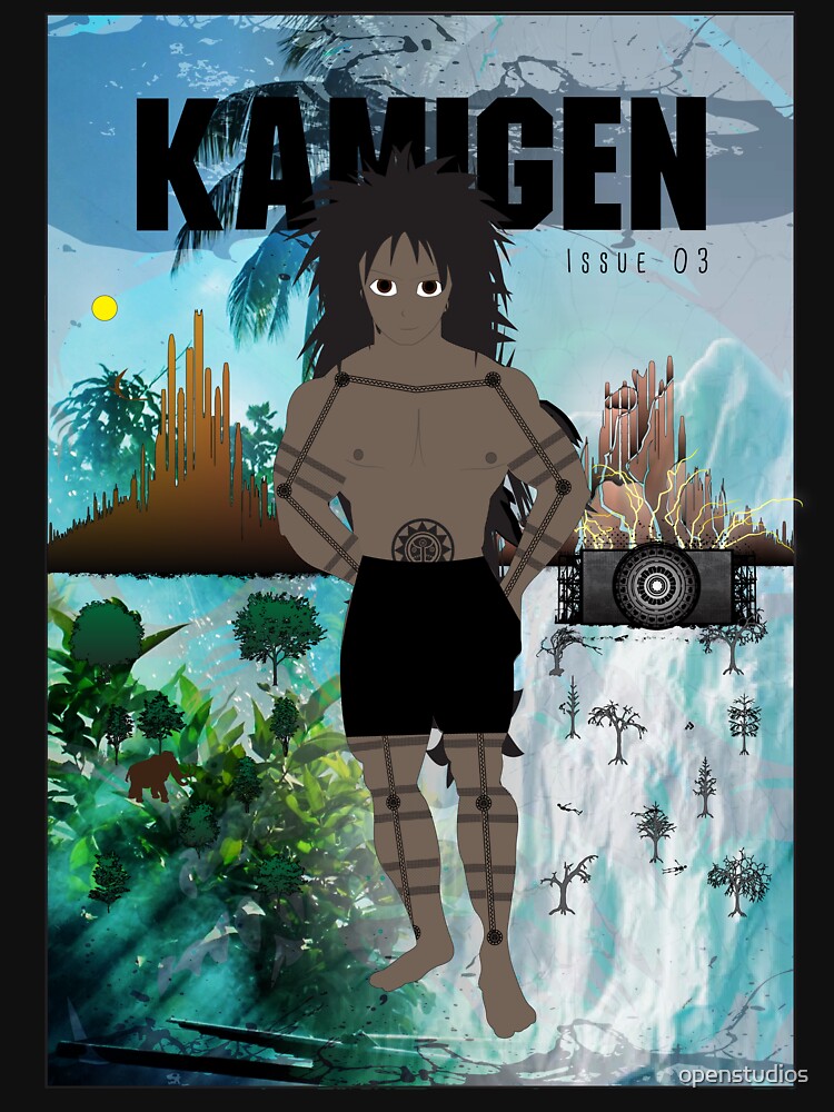 Thumbnail 7 of 7, Active T-Shirt, Kamigen Issue 3 Cover designed and sold by openstudios.