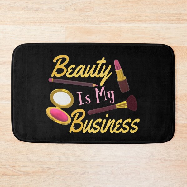 Item preview, Beauty Is My Business - Quote for Makeup Lovers, Artists and Cosmetologists. Gold and Pink Letters on Black Background.  designed and sold by ArtByLM.