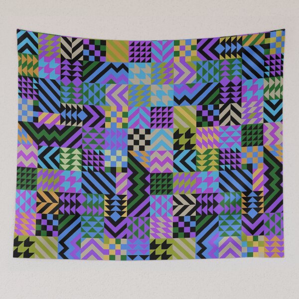 Item preview, African Faux Quilt - Blue designed and sold by Esprit-Mystique.