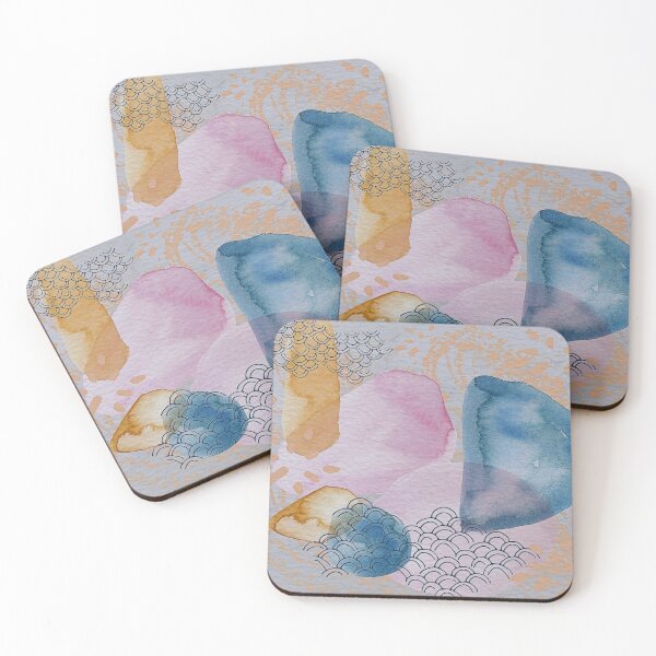 Item preview, Abstract shapes paint design 70's modern style designed and sold by dreamofdenim.