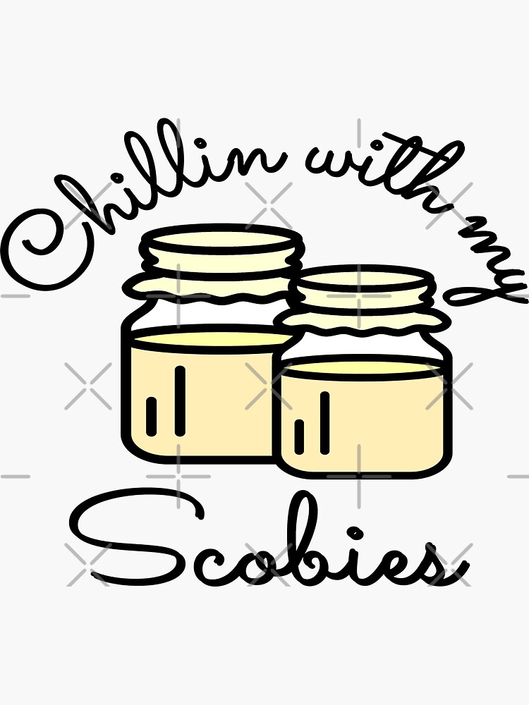 "Chillin With My Scobies Kombucha Lover Design Funny Food Pun