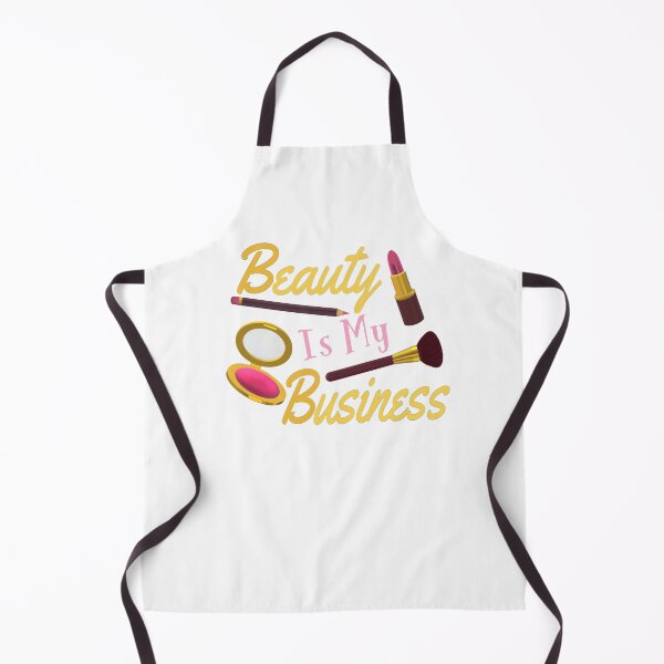 Item preview, Beauty Is My Business - Quote for Makeup Lovers, Artists and Cosmetologists. Gold and Pink Letters on White Background. designed and sold by ArtByLM.