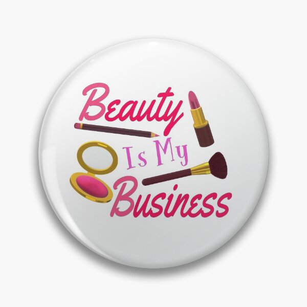 Item preview, Beauty Is My Business - Quote for Makeup Lovers, Artists and Cosmetologists.  (Pink and Purple Letters on White Background.)  designed and sold by ArtByLM.
